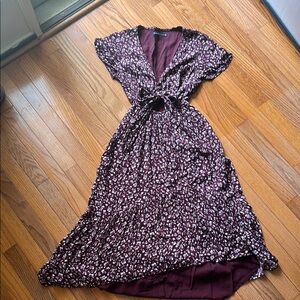 NWOT Abercrombie & Fitch Floral Burgundy Dress